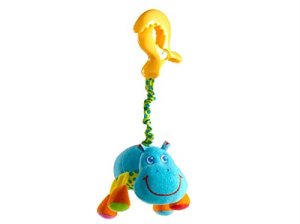 Tiny Love jiggling hippo toy with large clip attachment