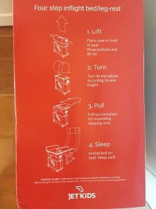 Four step instructions for installing the JetKids BedBox