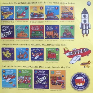 Full series of Amazing Machines paperback, board, and activity books by Tony Mitton