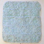Changing pad liner mat in pale green with teddy bear print