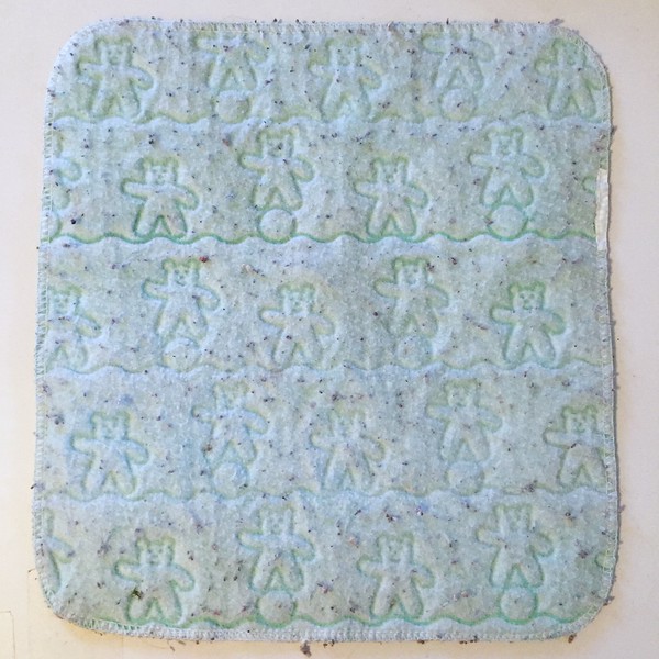 Changing pad liner mat in pale green with teddy bear print