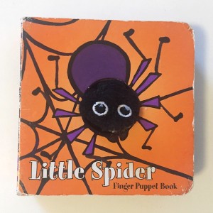 Little Spider orange finger puppet board book