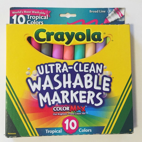 Crayola ultra clean washable markers 10 count in tropical colors