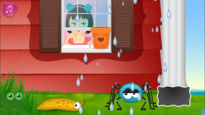 Itsy bitsy spider interactive book app by duck duck moose screen shot opening scene