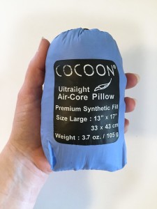 Cocoon brand inflatable travel pillow air core packable