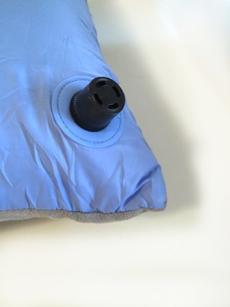 Valve on the inflatable Cocoon travel pillow