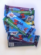 Clif Z Bars for kids in various flavors iced oatmeal cookie, chocolate chip, iced lemon cookie, chocolate brownie