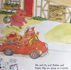 First page excerpt from Richard Scarry's Cars and Trucks and Things That Go picture book