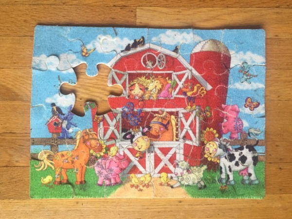 Farm theme fuzzy kids puzzle from Ceaco