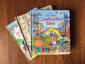 Look inside flap books for older kids from Usborne construction sites trains castles