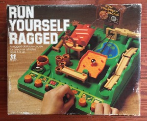 Run Yourself Ragged marble challenge obstacle course game in box