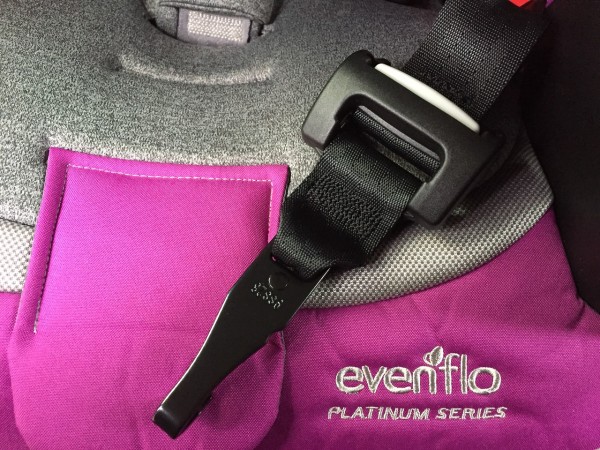 LATCH connector on Evenflo Evolve Platinum combination booster seat