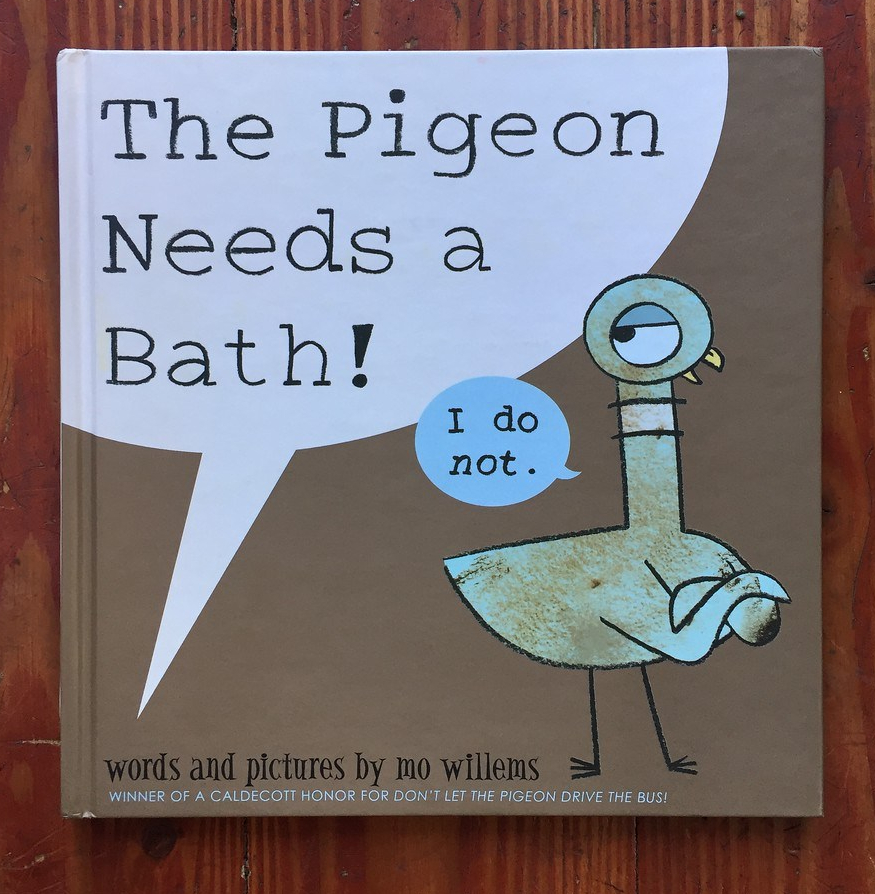The Pigeon Needs a Bath picture book by Mo Willems