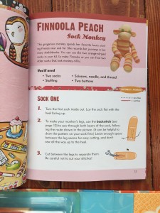 Sock Monkey and Friends Finnoola Peach instructions book