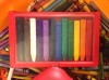 Melissa & Doug's Jumbo triangular crayons set of 10 colors in red plastic box with clear lid