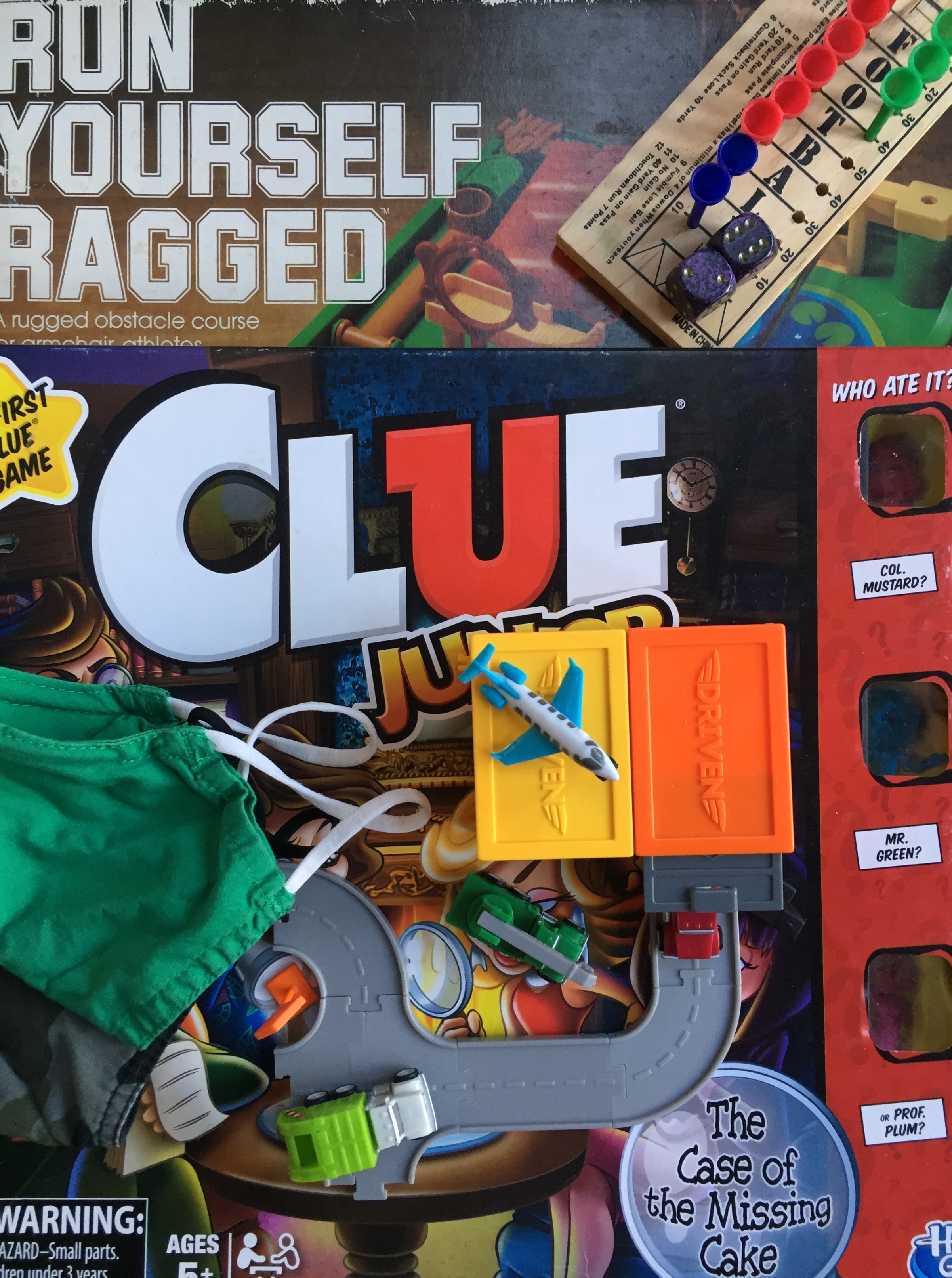Clue Junior Run Yourself Ragged child's face masks Driven Pocket series tiny trucks vehicles