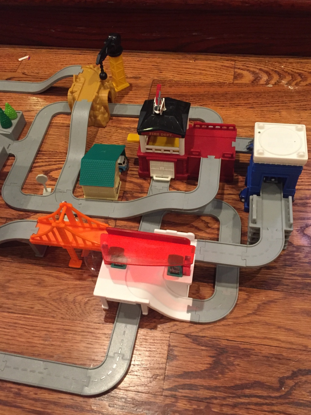 Driven Pocket Series Build-A-City Playset assembled on floor
