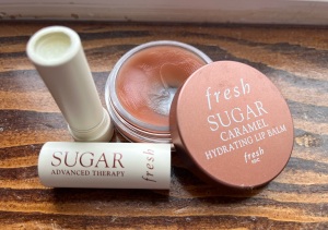 Fresh Sugar Lip Balm in mini size Advanced Therapy untinted tube and