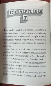 Babysitters Club Little Sister Karen's Grandmothers Chapter 7 first page
